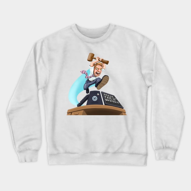 Smashing Computer Crewneck Sweatshirt by sketchtodigital